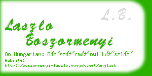 laszlo boszormenyi business card